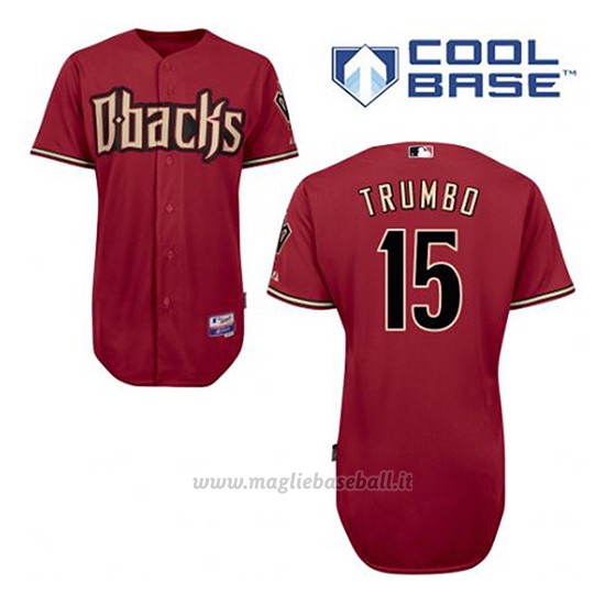 Maglia Baseball Uomo Arizona Diamondbacks 15 Mark Trumbo Rosso Alterner Cool Base